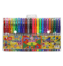 20098 Set pixuri gel, 12+6+6cul., Glitter+Neon+Metallic, cutie PVC, ГР54, УМКА