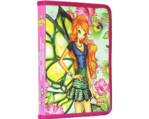 Папка для тетрадей на молнии "Flower Fairy Club"30*190*250мм 5623 CLASS