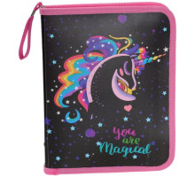 Mapa p/u caiete pe fermoar "Unicorn" 30*190*250 mm, PP, 5628C CLASS
