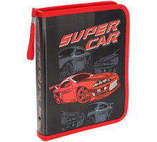 Mapa p/u caiete pe fermoar "Super Car" 30*190*250 mm, PP, 5630C CLASS