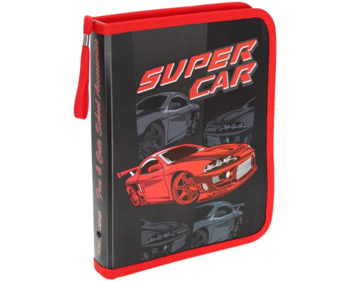 Mapa p/u caiete pe fermoar "Super Car" 30*190*250 mm, PP, 5630C CLASS