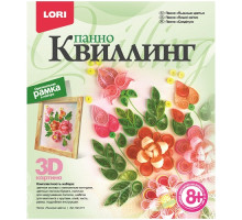 Panou Quilling 3D „Flori ”, cu cadru, cutie carton Lori Квл-011 (1/7)