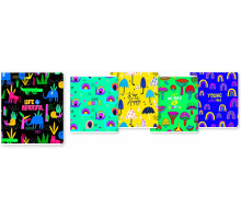 Caiet 24 file linie, Genius Soft touch+fluor."Happy vibes" 024-2980L (25/200)