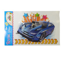 Наклейка 3D "Машинки" 30*40см ассорти XD-102