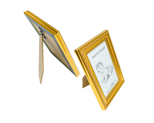 Rama foto A6 10*15 cu suport aur cu ornament 25-01-04 CM*0290