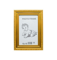 Rama foto A6 10*15 cu suport aur cu ornament 25-01-04 CM*0290
