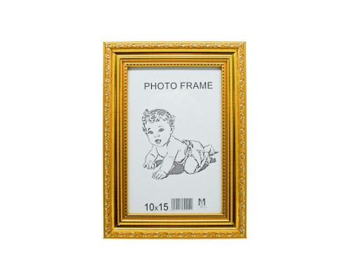 Rama foto A6 10*15 cu suport aur cu ornament 25-01-04 CM*0290