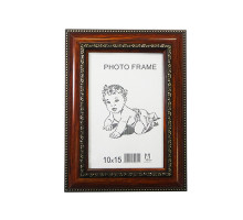 Фоторамка A6 10*15 c ножкой-подставкой коричневая c золотым узором 29-01-02 CM*0337