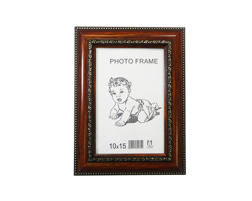 Rama foto A6 10*15 cu suport cafenie cu ornament auriu 29-01-02 CM*0337