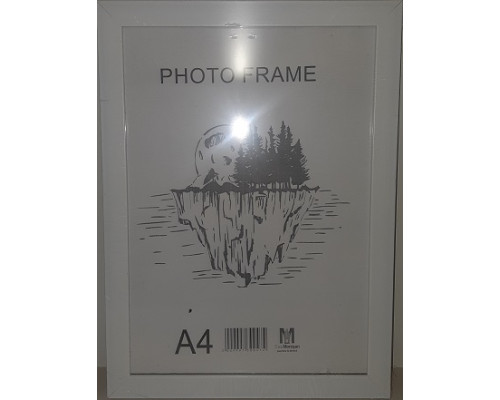 Фоторамка A4 ст. c ножкой-подставкой белая 20-02-03b CM*0474