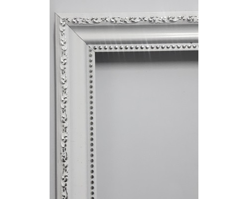 Rama foto A5 15*21 cu suport alba cu ornament argintiu 25-01-02 CM*0856