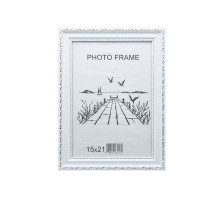 Rama foto A5 15*21 cu suport alba cu ornament argintiu 25-01-02 CM*0856