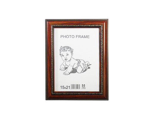 Фоторамка A5 c ножкой-подставкой коричневая c золотым узором 29-01-02 CM*0931