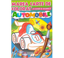Marea carte de colorat cu guasa si acuareala.AUTOMOBILE. N*4117