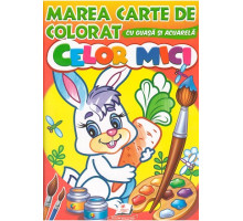 Marea carte de colorat cu guasa si acuareala. CELOR MICI. N*4865