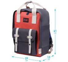 Rucsac 1sectii 41*29*13сm, Berlingo Casual "Coral grey" RU06970