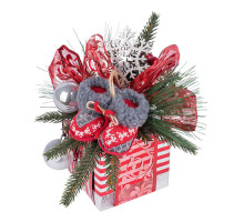 Композиция новогодняя "Подарок" d-30 см 904430