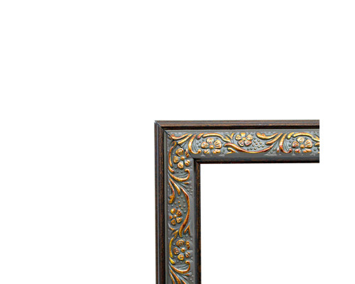 Rama foto A6 cu suport gri inchis cu ornament bronz R388 A*938 CM*1389