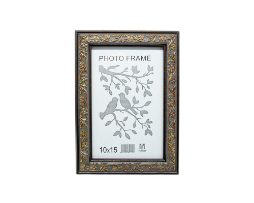 Rama foto A6 cu suport gri inchis cu ornament bronz R388 A*938 CM*1389