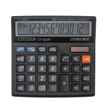 60134 Calculator 12 DGT Citizen CT-555N, 130*129*34mm, negru (10/80)