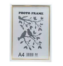 Rama foto A4 st. cu suport alb cu aur 15-01-01 CM*8382