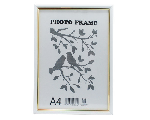 Rama foto A4 st. cu suport alb cu aur 15-01-01 CM*8382