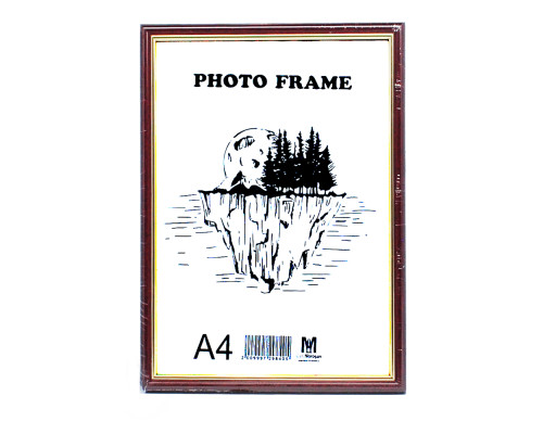 Rama foto A4 st. cu suport cafeniu cu aur 15-01-03 CM*8405