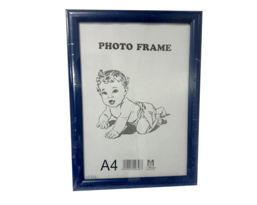 Фоторамка A4 ст.c ножкой-подставкой синяя 20-01-06 CM*8467