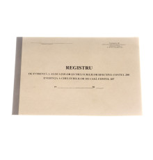 Registru de evidenta a alocatiilor si cheltuielilor 200/207 F-309 96 foi