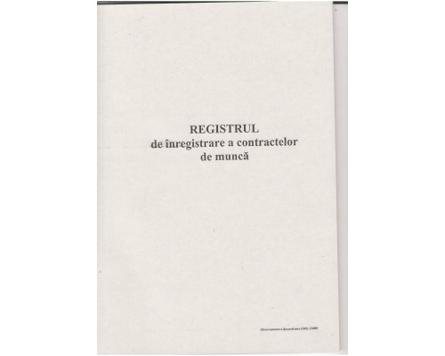 Registrul de inregistrare a contractelor de munca 48f.