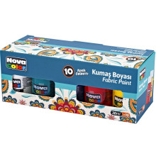 Краска для текстиля 10цв. 30мл, NOVA COLOR NC-194 (36)