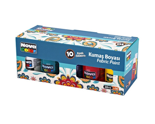 Краска для текстиля 10цв. 30мл, NOVA COLOR NC-194 (36)
