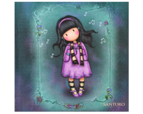 Блокнот 200*200 60л. клетка, интег."Santoro Little song" YES 151556 (3)