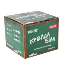 Мел школьный белый 10х10x80mm, квадратный 100шт,1Вересня 400063 (18)