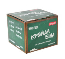 Creta alba, 10х10x80mm, patrat 100buc,1Вересня 400063 (18)