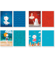 Комплект блокнотов A5, из 2-х шт., 40 л. кл.+40 л. чист. лист "TwinBook", A5-2x040-566 (64)