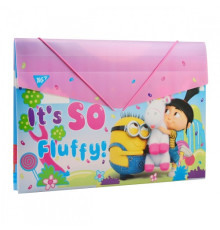 Mapa plastic cu elastic A4+ (38*25см) "Minions Fluffy" YES 491684 (45/90)