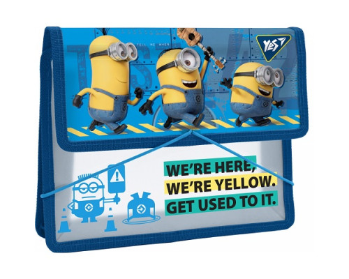 50123 Папка пласт. на резинке B5 "Minions" YES 491565