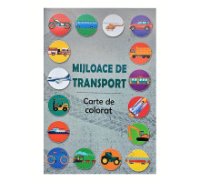 Carte de colorat "Mijloace de transport" A4, 16pag., P*2777