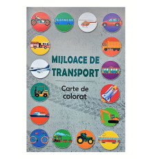 Carte de colorat "Mijloace de transport" A4, 16pag., P*2777