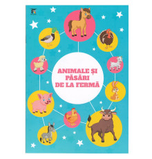 Carte de colorat "Animale de la ferma" A4, 16pag., P*2784