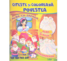 Citeste si coloreaza povestea "Alba-ca -zapada" N*2755 (25.5X20)