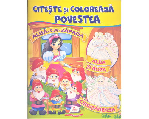 Citeste si coloreaza povestea "Alba-ca -zapada" N*2755 (25.5X20)