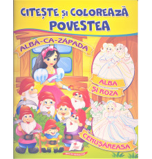 Citeste si coloreaza povestea "Alba-ca -zapada" N*2755 (25.5X20)