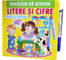 Scrie si sterge. Invatam sa scriem. Litere si cifre.+marker N*9006 (22.5X22.5)