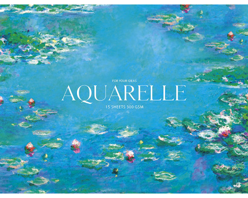 Album pentru acuarela A4+ 15 foi, 300g/m, "Aquarelle", "MUSE" PB-GB-015-053 (1/44)