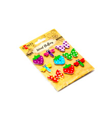 Set nasturi, lemn, "Vara" 9 buc 742485