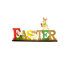 Деревянная декорация с зайчиками "Easter" 30*15,5 см S8-13 (120)