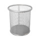 Pahar pentru pixuri, plasa metal, rotund, negru, S11-1 (12)