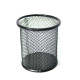 Pahar pentru pixuri, plasa metal, rotund, negru, S11-1 (12)